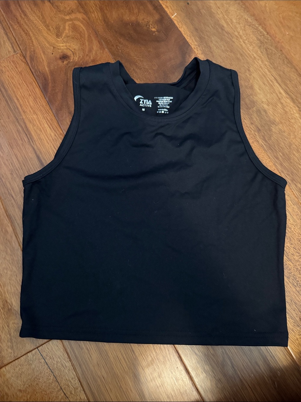 ZYIA Active Black Workout Crop Top